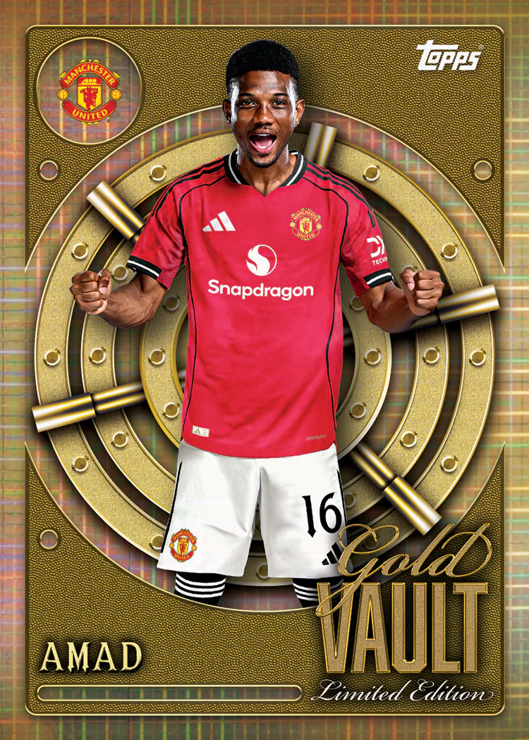 2025/26 Topps Manchester United Collector Tin Amad Gold Vault Limited Editions