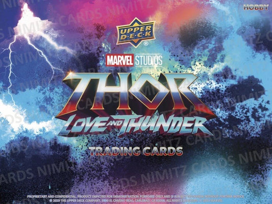 2024 Upper Deck Marvel Studios Thor Love and Thunder Hobby Box (15 pack per box, 6 kartu per pack) - Kejar Natalie Portman dan Chris Hemsworth autograph