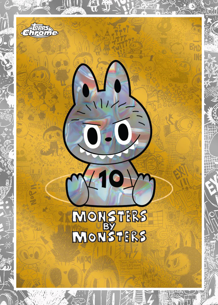 2025 Topps Labubu Chrome 10th Anniversary Hobby Box Base Monster By Monster