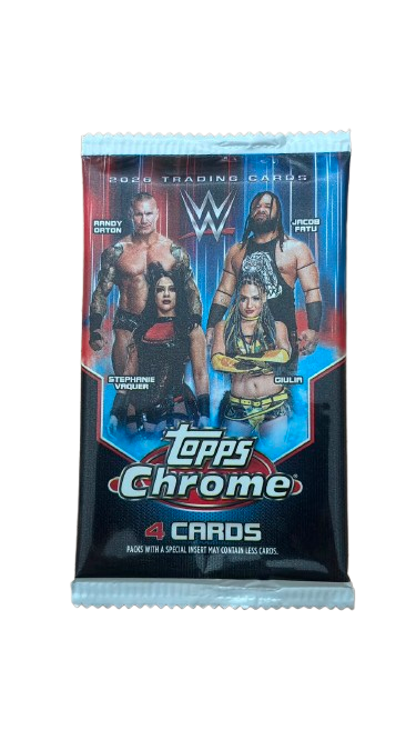 2026 Topps Chrome WWE Wrestling Value Pack (4 cards per pack, 7 packs per box)