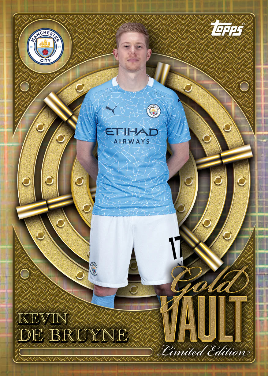 2025/26 Topps Manchester City Collector Tin Kevin De Bruyne Gold Valut Limited Edition