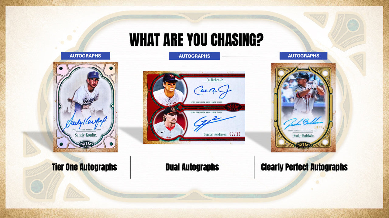 2026 Topps Tier One Baseball Hobby Box Autographs Card