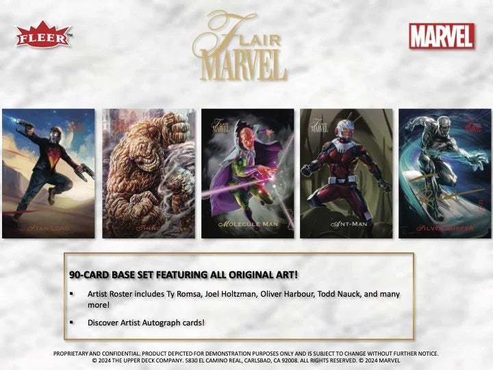 2023 Upper Deck Marvel Flair Hobby Box (12 pack per box, 4 kartu per pack)