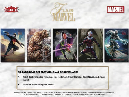 2023 Upper Deck Marvel Flair Hobby Box (12 pack per box, 4 kartu per pack)