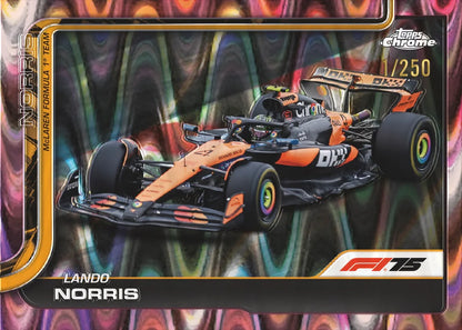 2025 Topps Chrome Formula 1 Lando Norris Number Card