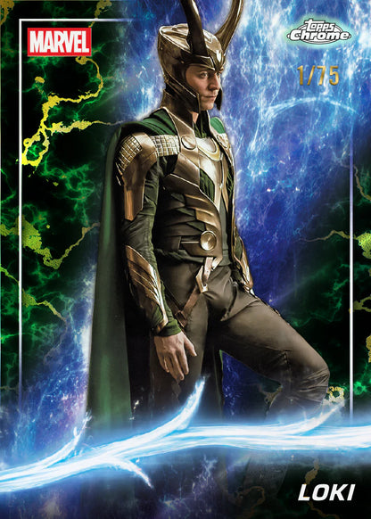 2025 Topps Marvel Studios Chrome Loki Numbered Card