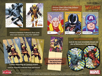 2024 Upper Deck Marvel Fleer Ultra Wolverine Hobby Box (12 Pack per Box, 6 Kartu per Pack)