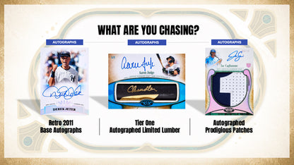 2026 Topps Tier One Baseball Hobby Box Autographs Relic Card
