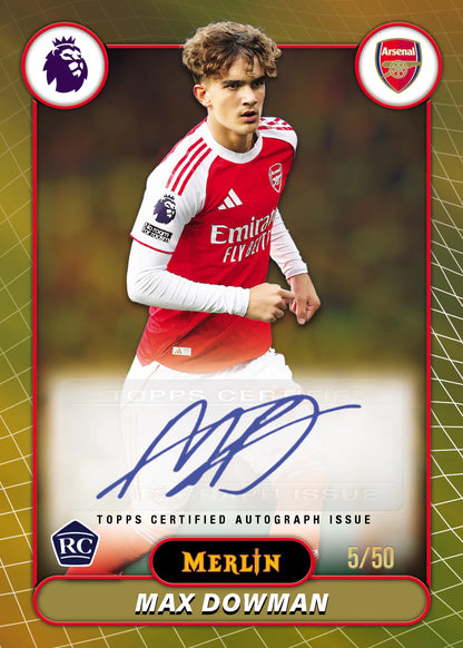 2026 Topps Merlin Premier League Autographs Max Dowman