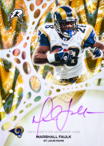 2025 Topps Resurgence Football Marshall Faulk ST. Louis Rams Autograph Card