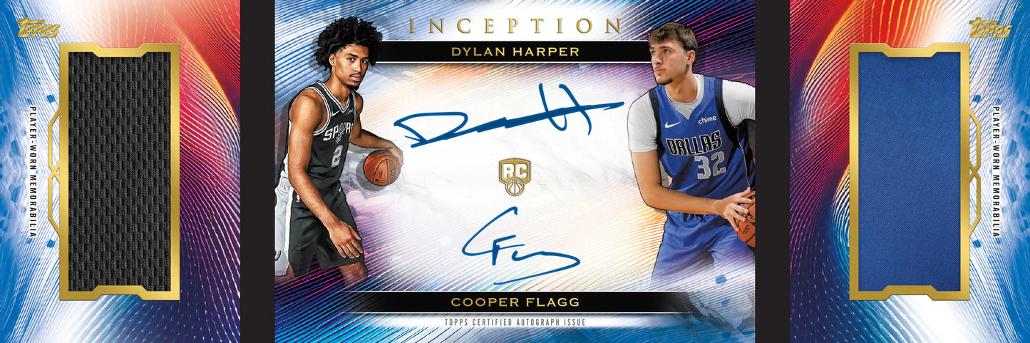 2025/26 Topps Inception Basketball Dyla Harper and Cooper Flag Autograph Card