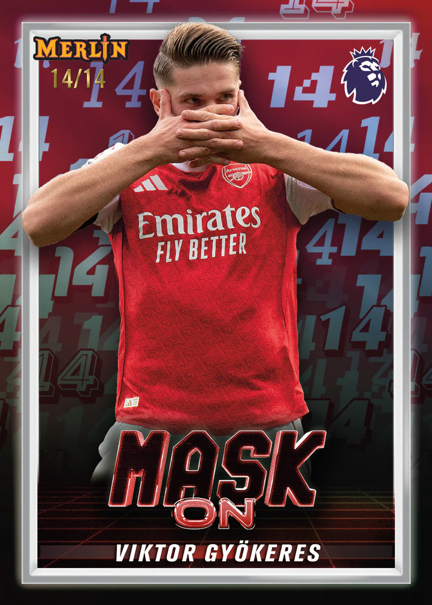 2026 Topps Merlin Premier League Mask On Viktor Gyokeres