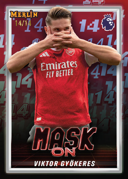 2026 Topps Merlin Premier League Mask On Viktor Gyokeres