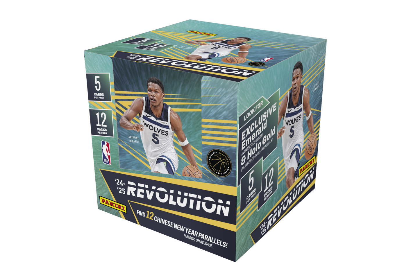 2024/25 Panini Revolution Basketball Chinese New Year CNY Box (12 pack per box, 5 kartu per pack) - 12 CNY parallel per box