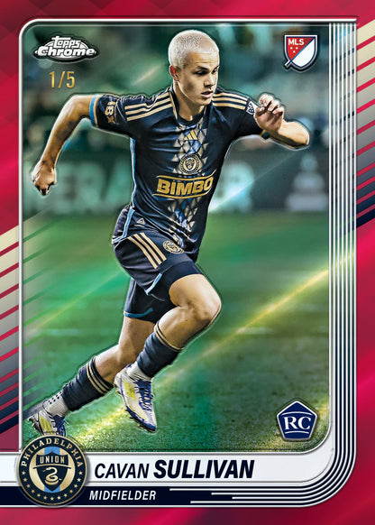 Topps Chrome MLS 2025 Hobby Box Cavan Sullivan Rookie Card