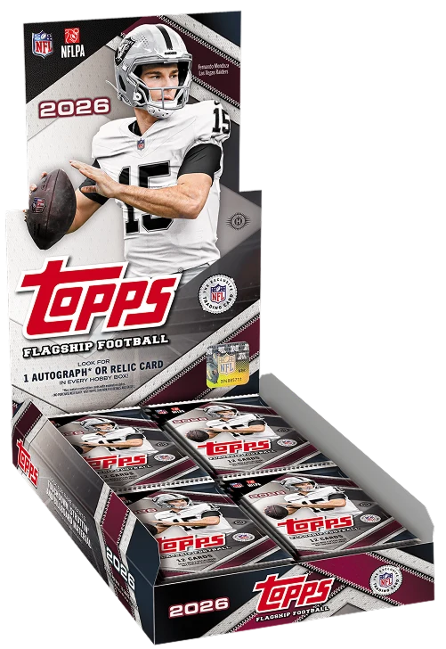 2026 Topps Flagship Football Hobby Box (12 Cards Per Pack, 20 Packs Per Box) 1 autograph or relic card per box
