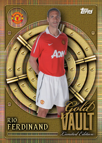 2025/26 Topps Manchester United Collector Tin Rio Ferdinand Gold Vault Limited Edition