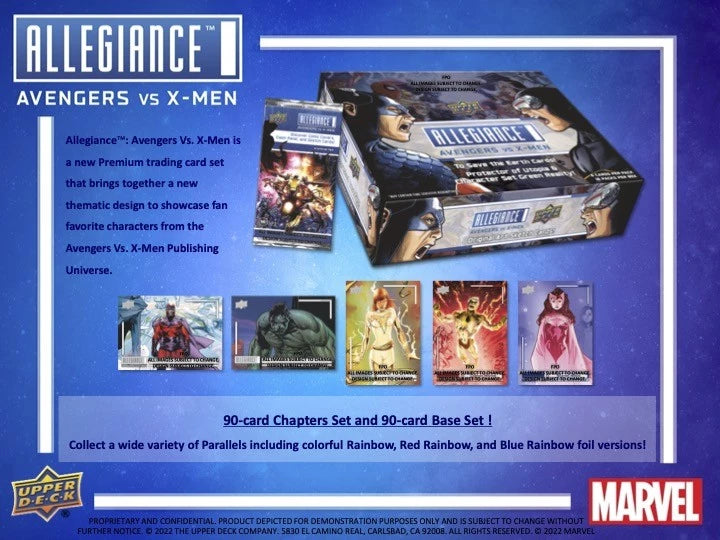 2023 Upper Deck Marvel Allegiance: Avengers VS X-Men Hobby Box