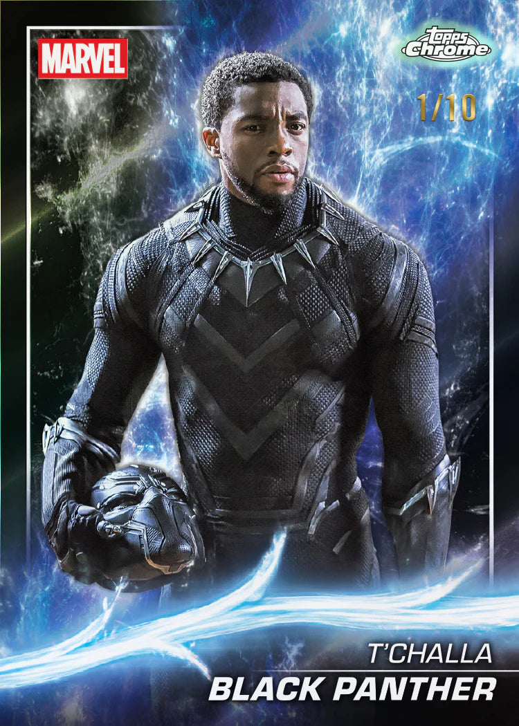 2025 Topps Marvel Studios Chrome Black Phanter Numbered Card