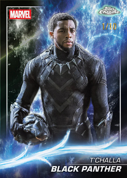 2025 Topps Marvel Studios Chrome Black Phanter Numbered Card