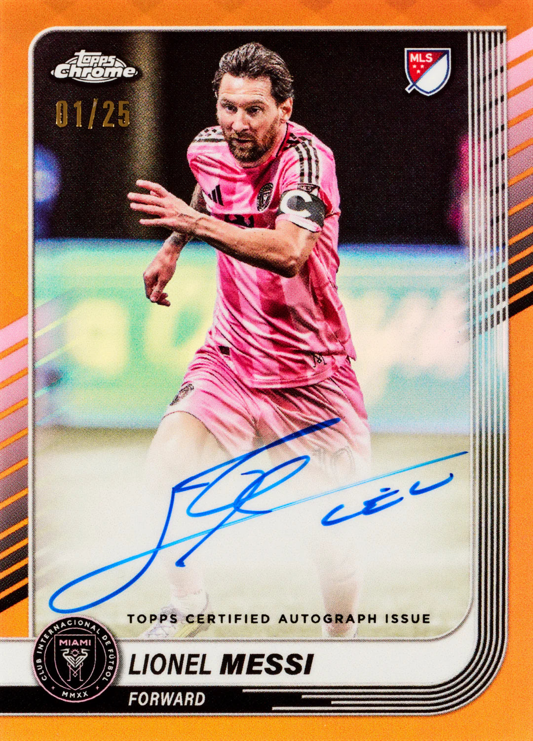 Topps Chrome MLS 2025 Hobby Box Lionel Messi Autograph Card