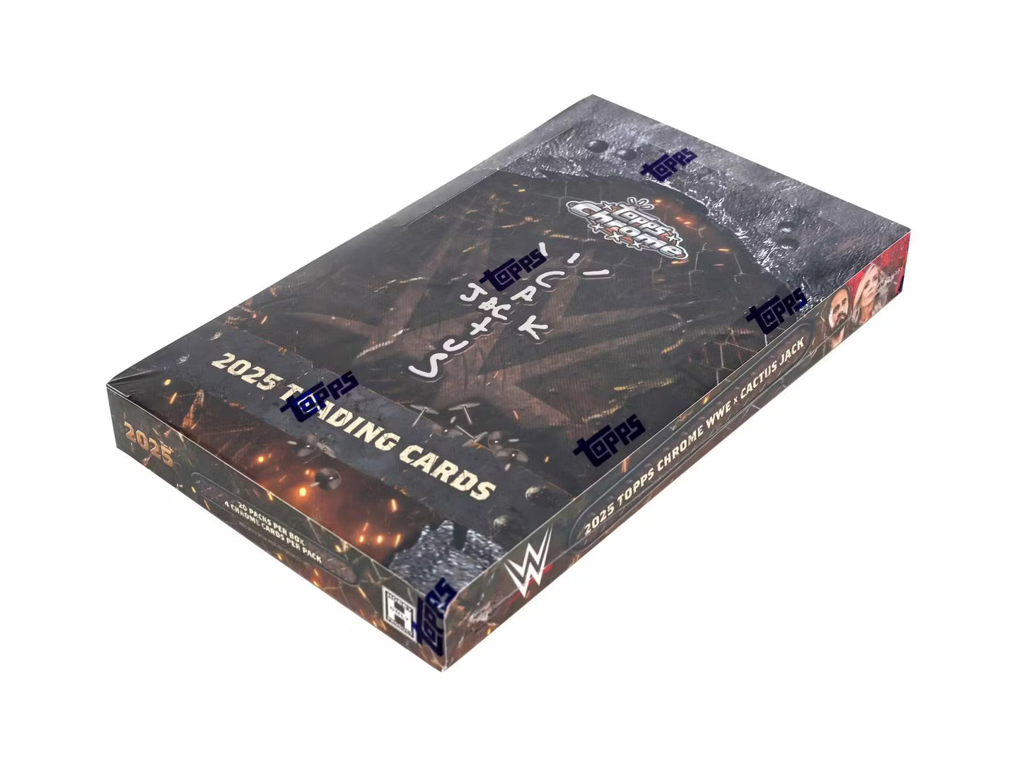 2025 Topps Chrome WWE x Cactus Jack Wrestling Hobby Box Side