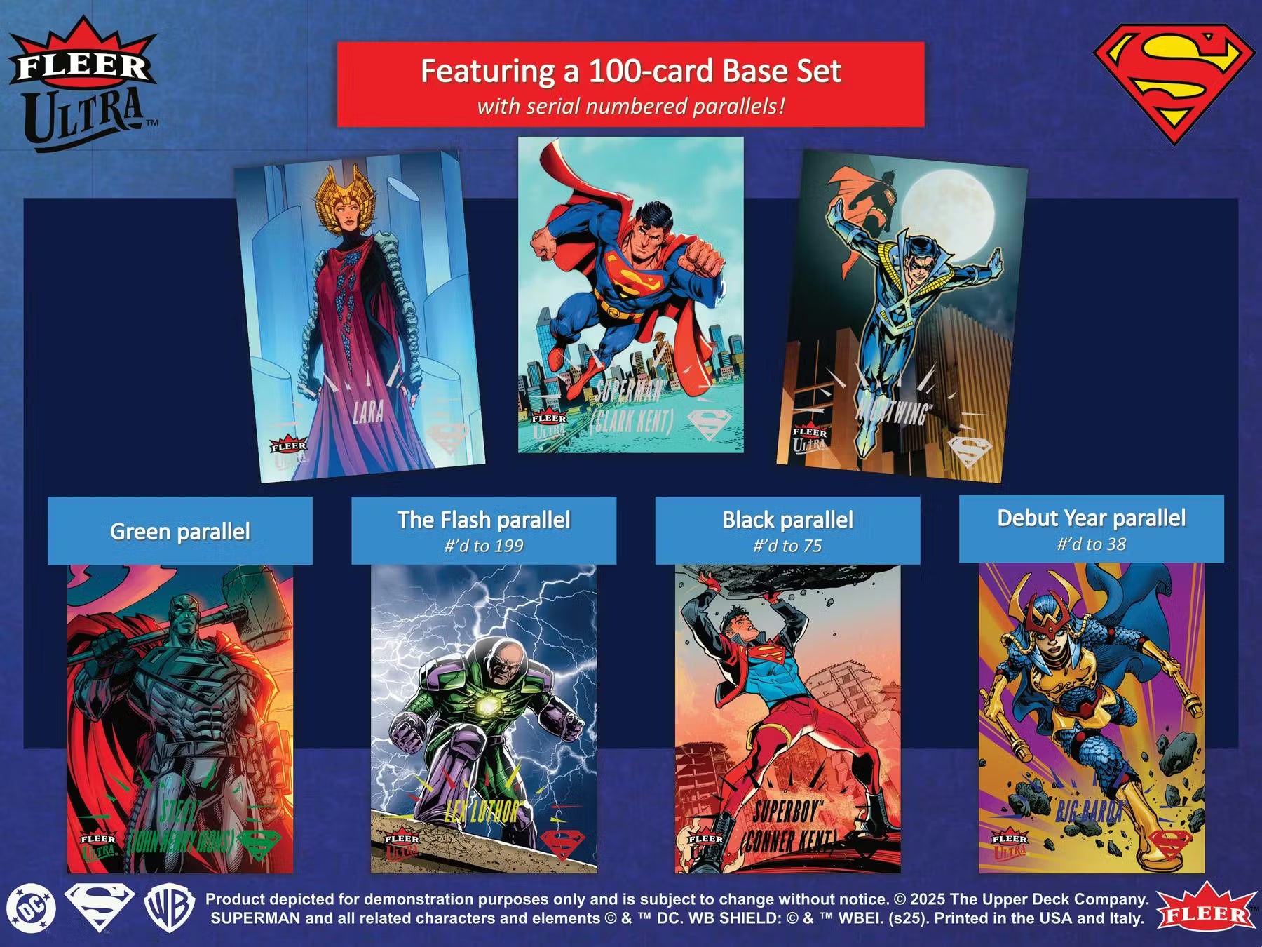 2025 Upper Deck Fleer Ultra Superman Hobby Box Baset Set
