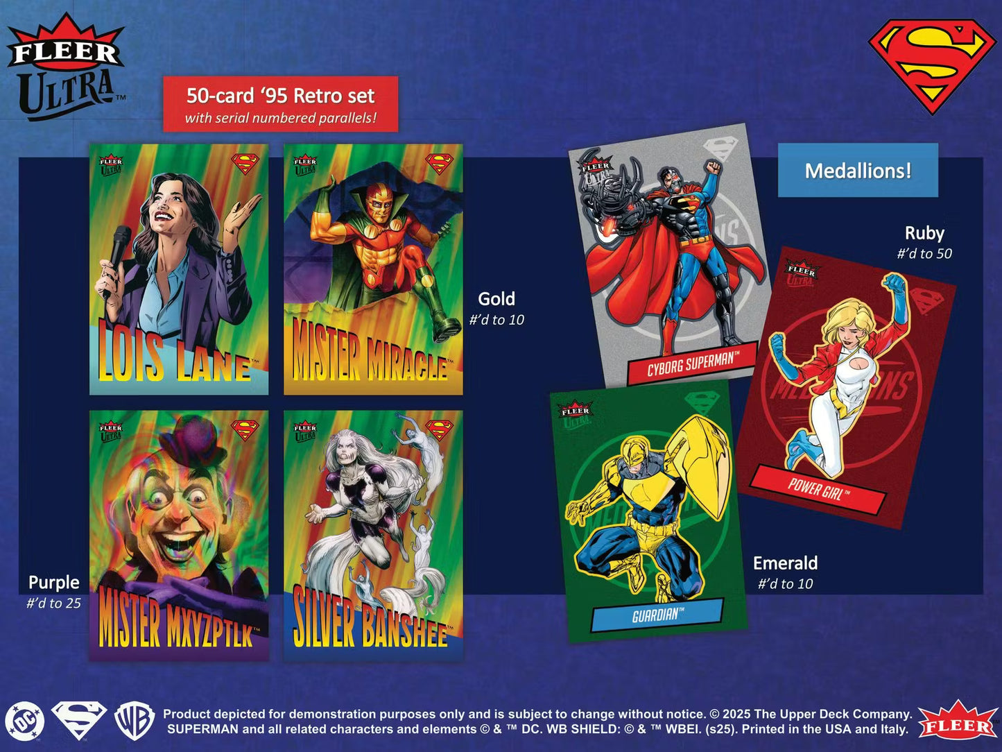 2025 Upper Deck Fleer Ultra Superman Hobby Box Retro Set