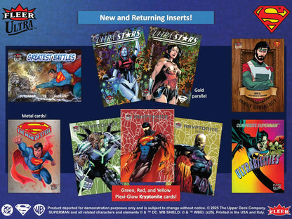 2025 Upper Deck Fleer Ultra Superman Hobby Box Inserts Cards