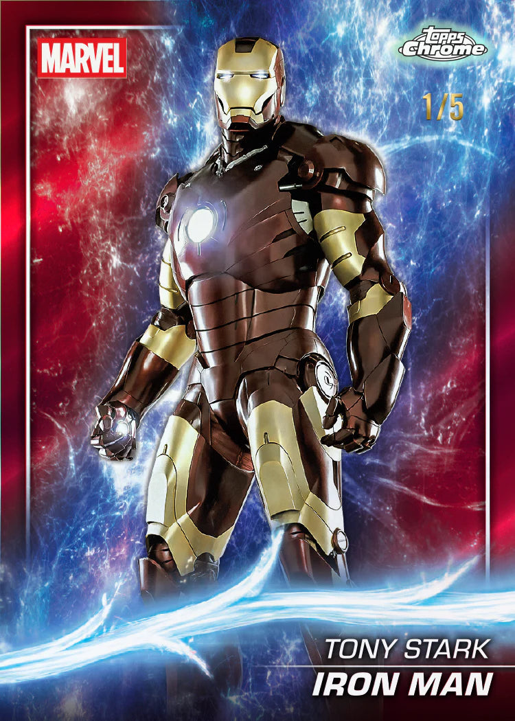 2025 Topps Marvel Studios Chrome Iron Man Numbered Card