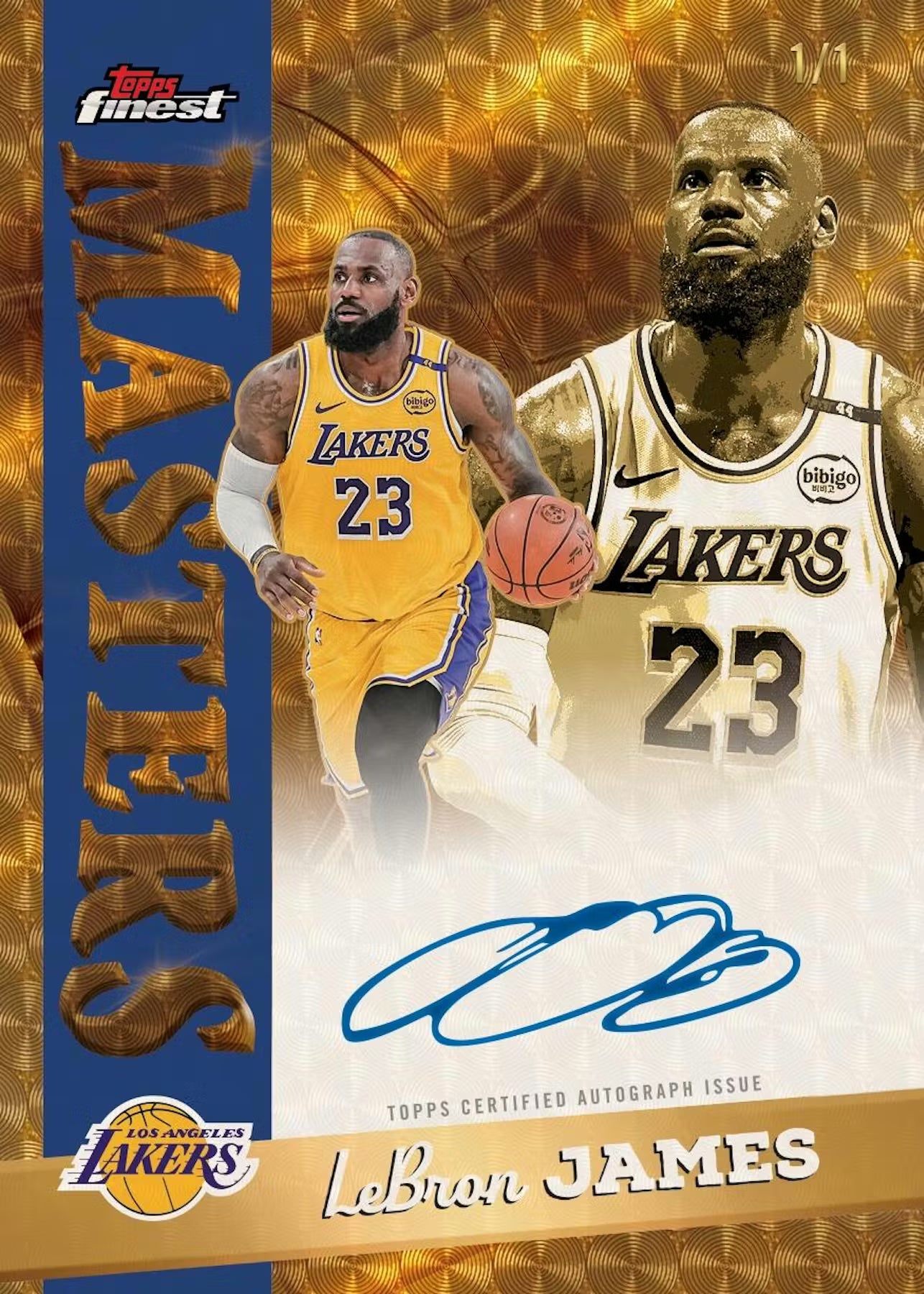 2025/26 Topps Finest Basketball HobbyMasters Lebron James Autograph Card