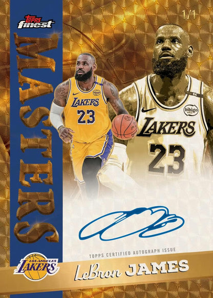 2025/26 Topps Finest Basketball HobbyMasters Lebron James Autograph Card