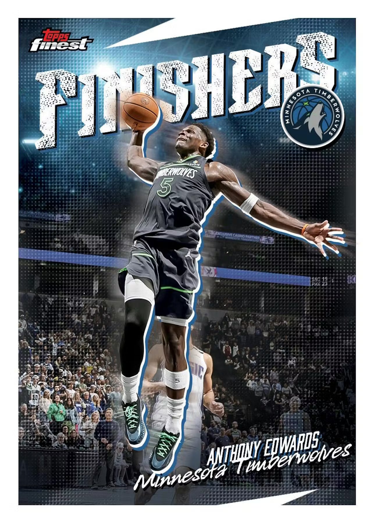 2025/26 Topps Finest Basketball Hobby Finishers Anthony Edwards Cards