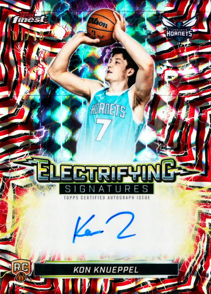 2025/26 Topps Finest Basketball Hobby Electrifying Signatures Kon Knueppel Autograph