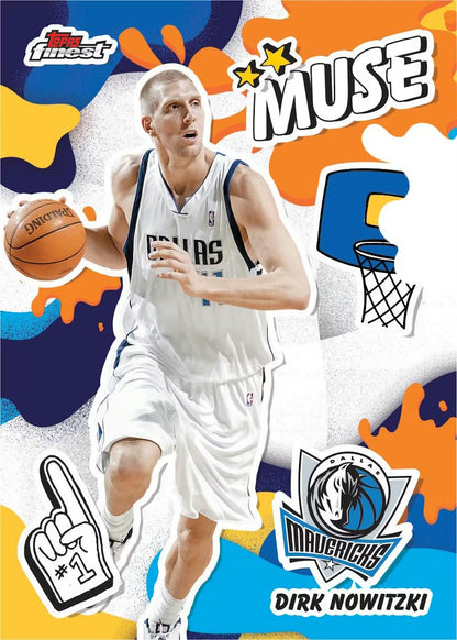 2025/26 Topps Finest Basketball Hobby Muse Dirk Nowitzki Card