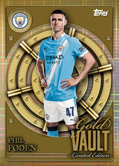 2025/26 Topps Manchester City Collector Tin Phil Foden Gold Vault Limited Edition