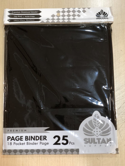 Sultan Premium 18-Pocket Page Black (isi 25 lembar)