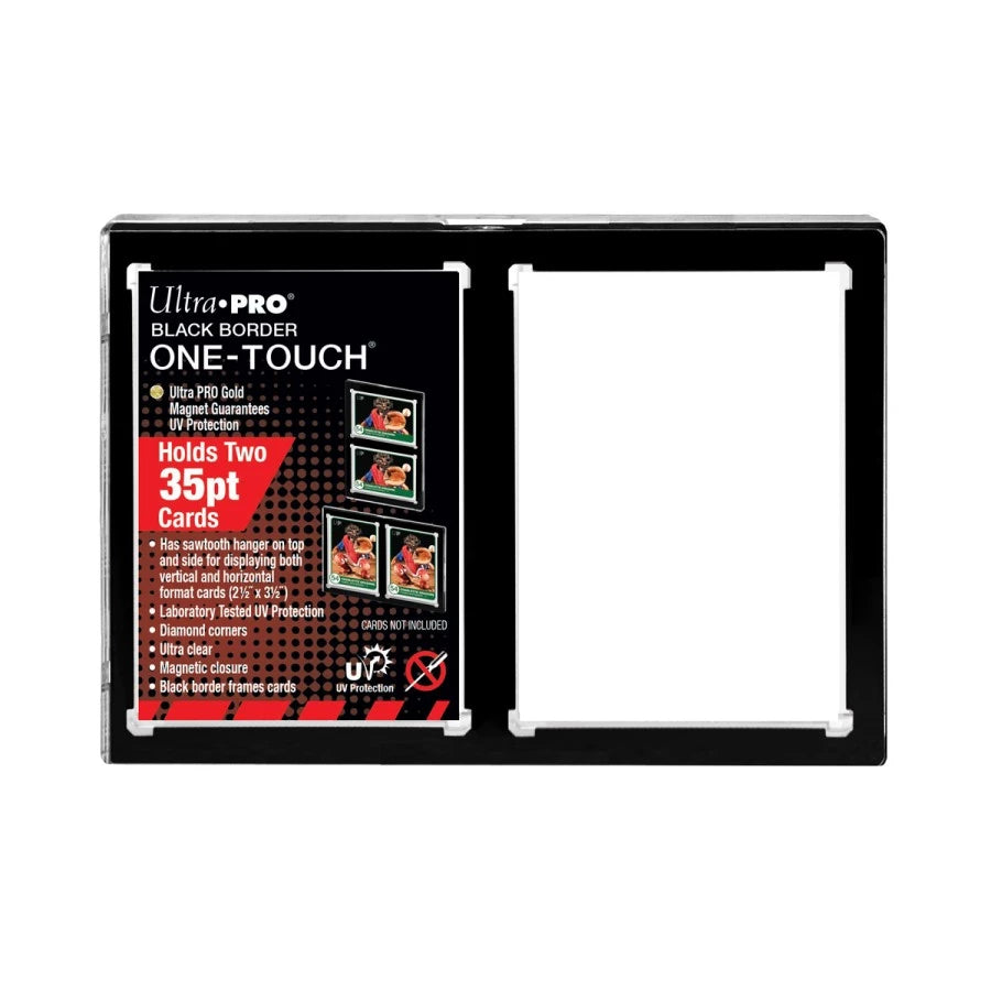 Ultra Pro 35pt 2-Card BLACK One Touch Magnetic Holder