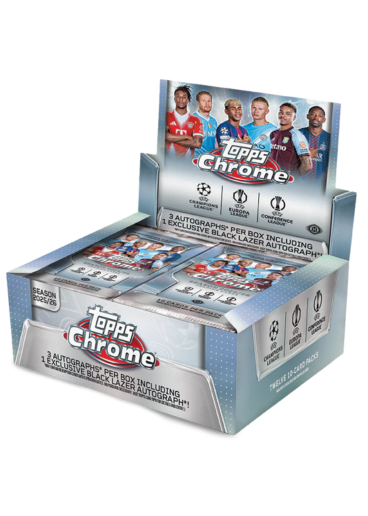 2025/26 Topps Chrome UEFA Club Competitions Jumbo Box