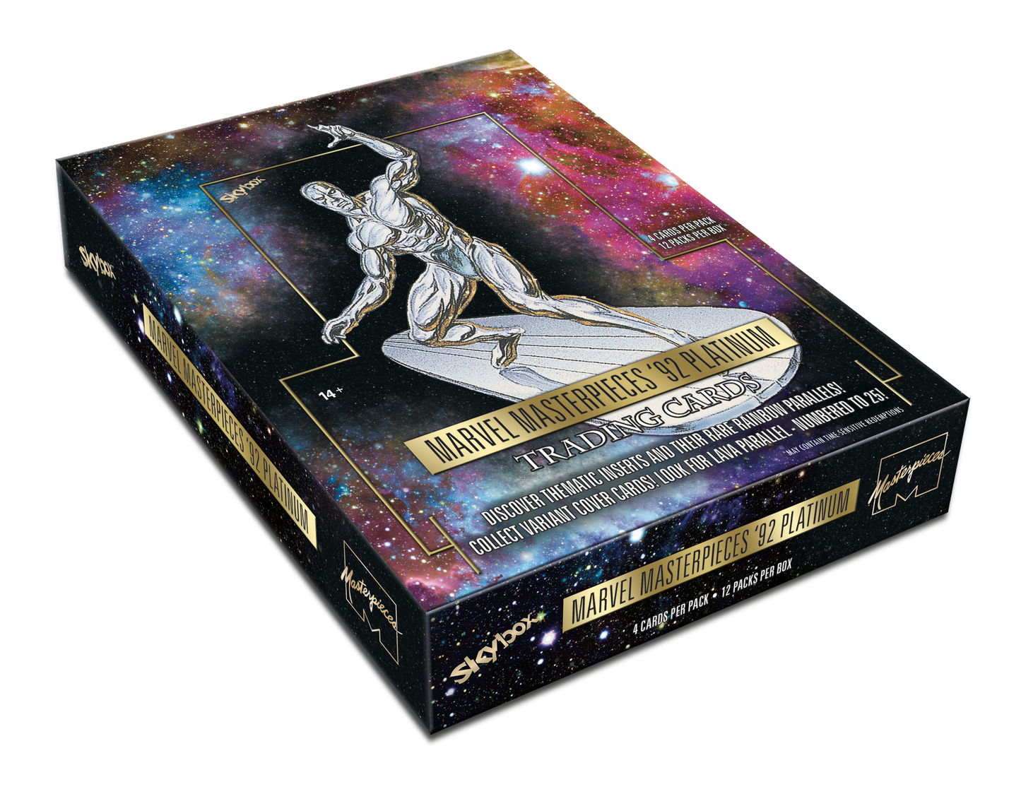 2024 Upper Deck Marvel Masterpieces '92 Platinum Hobby Box (12 pack per box, 4 kartu per pack)