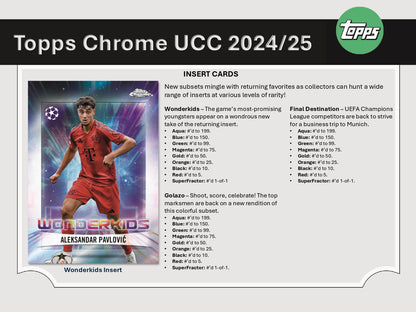 2024/25 Topps Chrome UEFA Club Competitions - Wonderkids Insert