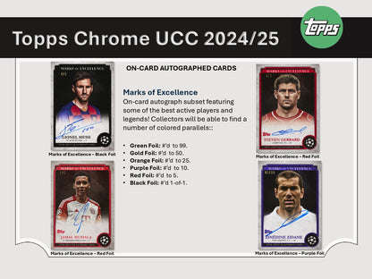 2024/25 Topps Chrome UEFA Club Competitions - Autographed Cards