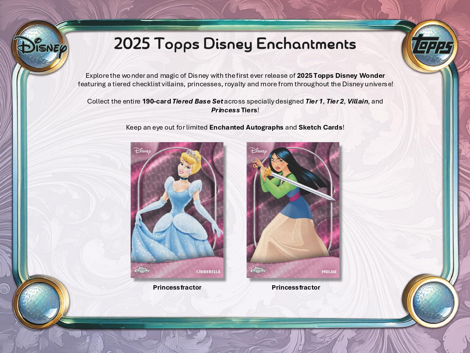 2025 Topps Disney Wonder Hobby Box Princess fractor