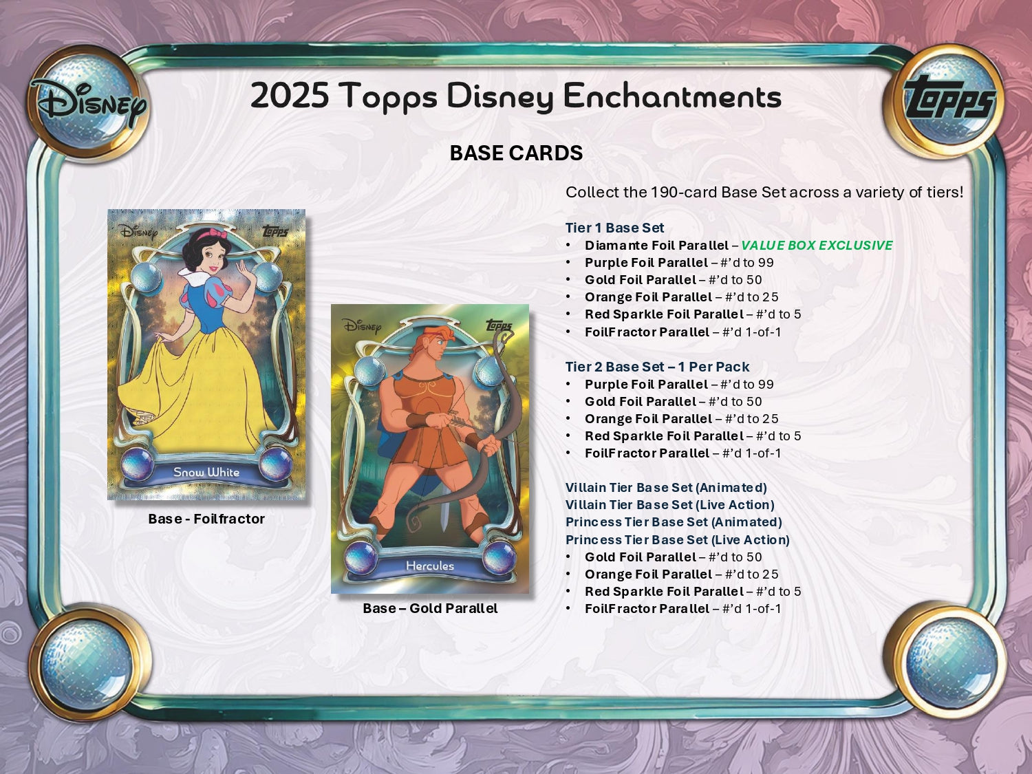 2025 Topps Disney Wonder Hobby Box Gold Card
