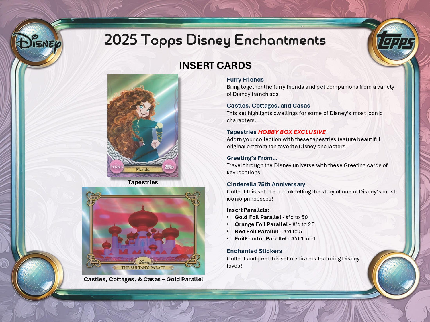 2025 Topps Disney Wonder Hobby Box Insert Cards