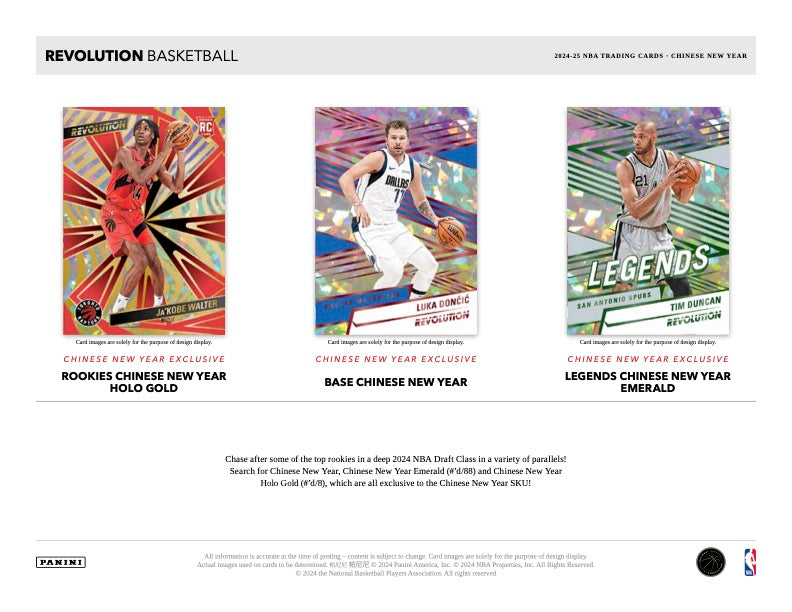 2024/25 Panini Revolution Basketball Chinese New Year CNY Box (12 pack per box, 5 kartu per pack) - 12 CNY parallel per box