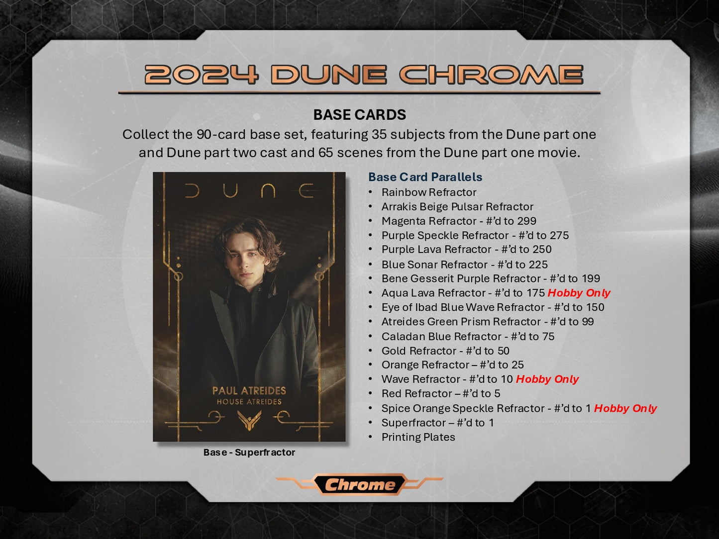 2024 Topss Dune Chrome Paul Atreides