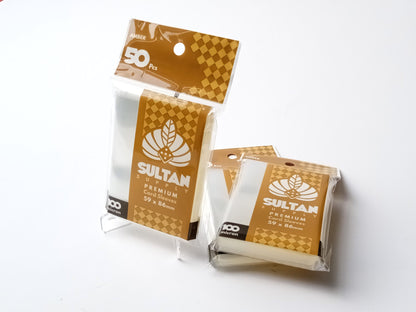 Sultan 100 micron 62mm x 89mm Small BG Sleeve Amber (50pcs/pack)