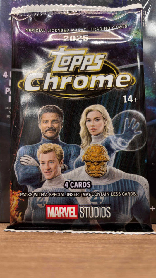 2025 Topps Chrome Marvel Studios Value Pack (4 cards per pack)
