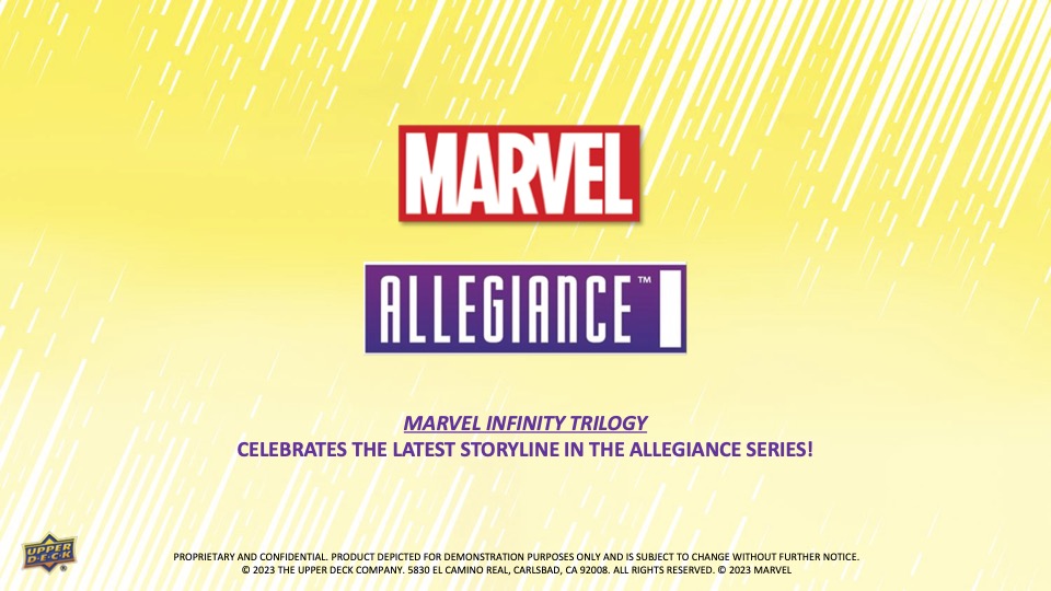 2023 Upper Deck Marvel Allegiance: Infinity Trilogy Hobby Box (6 kartu per pack, 16 pack per box)